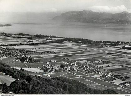 CPM Bursins Le Lac Leman et les Alpes Vue aerienne