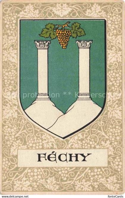 Fechy Aubonne VD Wappen Litho