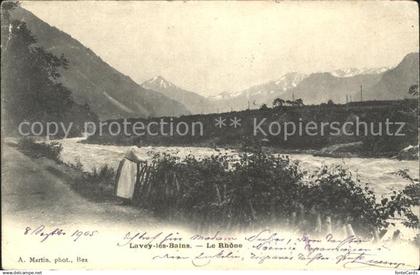 Lavey-les-Bains Bords du Rhone et les Alpes