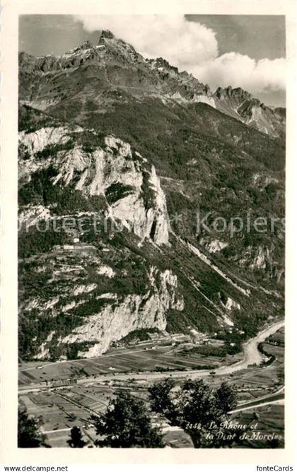 Morcles VD Le Rhone et la Dent de Morcles