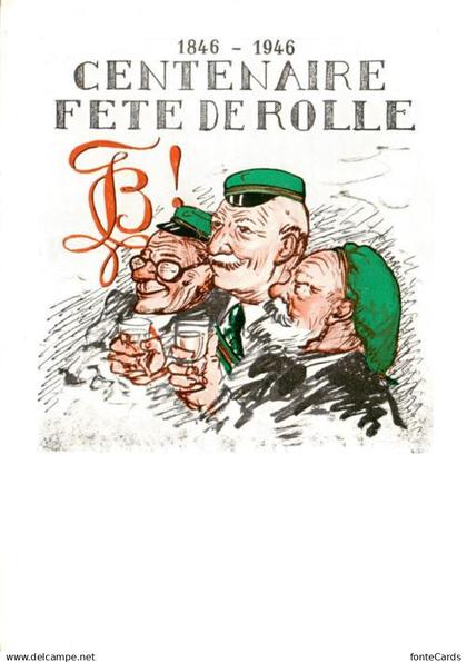Rolle  VD Centenaire Fete de Rolle Karikatur