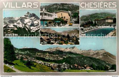 Villars Chesieres Panorama Schwimmbad Stadtansichten