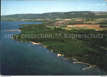 Yvonand Lac de Neuchatel Camping Fliegeraufnahme