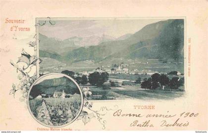 Yvorne Aigle VD Panorama Chateau Maison Blanche