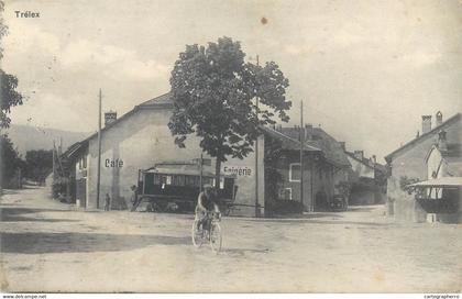 Postcard Switzerland Trelex bicycle 1918