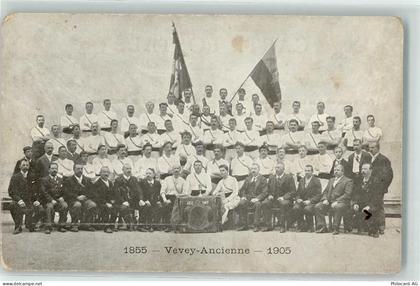 1800 Vevey Foto AK 1855 Vevey Ancienne 1905 Männer Fahne - 13906483