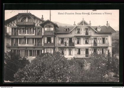 AK Corseaux s /Vevey, Hotel-Pension Beau-Reveil