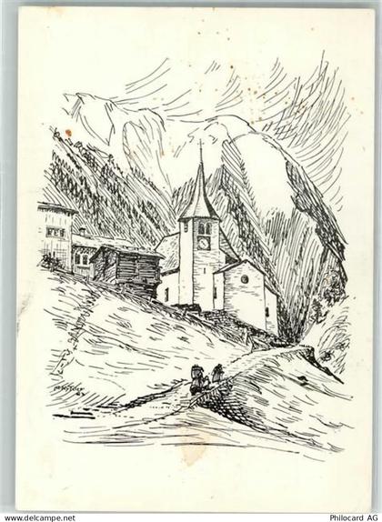 3996 Binn Künstlerkarte Kirche - 10499362