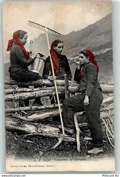 1874 Champéry - Bäuerinnen - 39407487