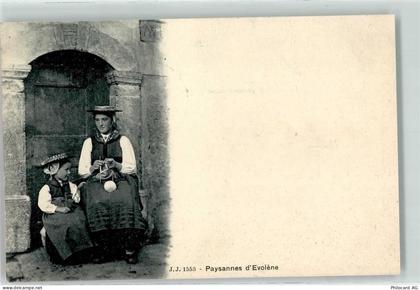 1983 Evolène 1903 - Frau am Stricken mit Kind - 10610767