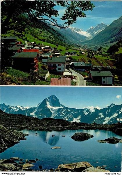 3916 Ferden - Ortsansicht und Bietschhorn im Lötschental - 40145224