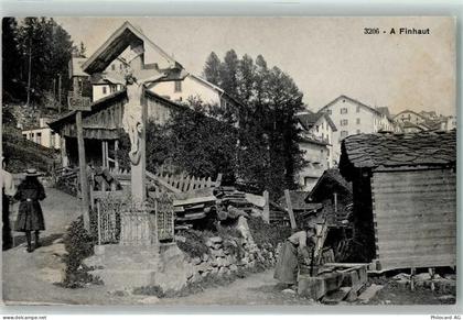 1925 Finhaut - Kreuz Coiffeur Brunnen Waschfrau - 10587492