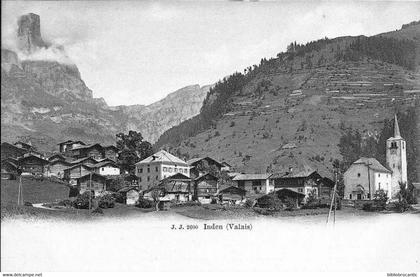 SUISSE/Cpa pionnière - VS - ZINAL - INDEN < PANORAMA  GENERAL