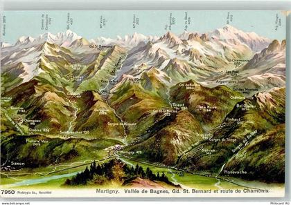 1920 Martigny - Vallee de Bagnes Grosser St. Bernhard Route nach Chamoni... - 39497834