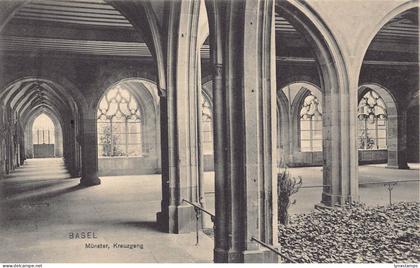 L100 Switzerland Basel Muenster Kreuzgang Porticos vintage postcard
