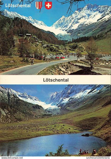 SUISSE - Lötschental - Fafleralp - Grundsee - Lötschenlücke - Lac - Bois - Rute - Glacier - animé - Carte postale