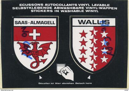 SAAS-Almagell  -----  WALLIS  ( card  stickers  15 x 10.5  cm )