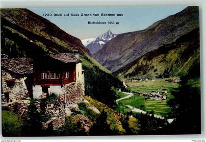 3910 Saas-Grund - Blick auf Saas-Grund von Bodmen aus Bietschhorn - 10219036