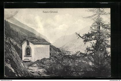 AK Saas-Grund, Landschaftsansicht