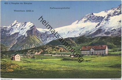 Simplon - L'Hospice - Kaltwassergletscher - Verlag Phototypie Co. Neuchatel