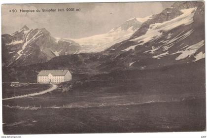 Suisse - Valais - Simplon - Hospice du Simplon - Carte Postale pour la France - 20 juillet 1913