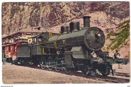 Suisse - Valais - Simplon - Locomotive du Simplon - Carte Postale non circulée