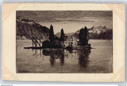 1873 Val-dIlliez - Künstlerkarte, See, Insel - 50659736