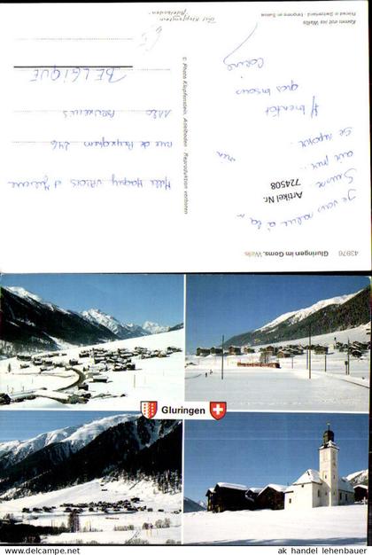 724508 Mehrbild AK Gluringen im Goms Valais Winter