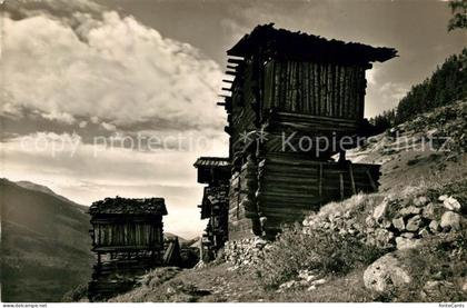 Ayer Sierre Anniviers alte Blockhuetten