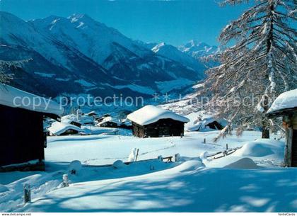 Bellwald Wintermorgen mit Weisshorn