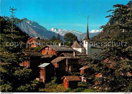 Blatten Naters Ortsansicht mit Kirche Alpen