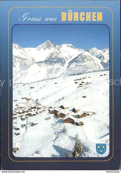 Buerchen Fliegeraufnahme mit Bietschhorn