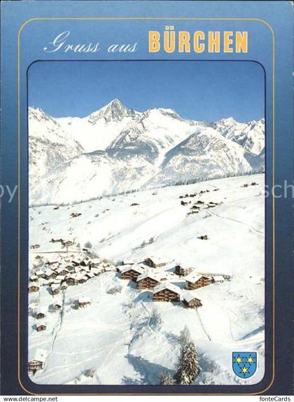 Buerchen mit Bietschhorn Fliegeraufnahme