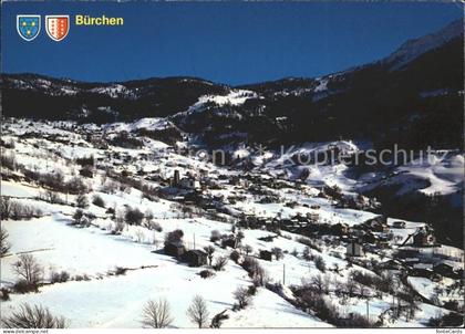 Buerchen mit Skigebiet Ronalp Moosalp