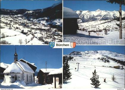 Buerchen Ortsblick Kapelle Skipiste