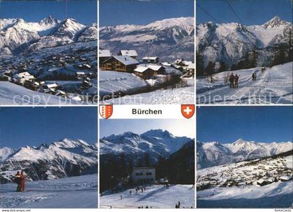 Buerchen Totalansicht Dorfpartien Skilift Skigebiet Moosalp