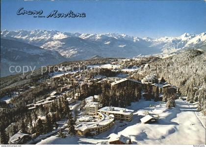 Crans-Montana Vue generale du plateau de Montana Crans