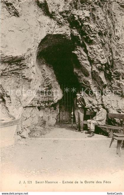 St Maurice  Valais VS Entrée de la Grotte des Fees