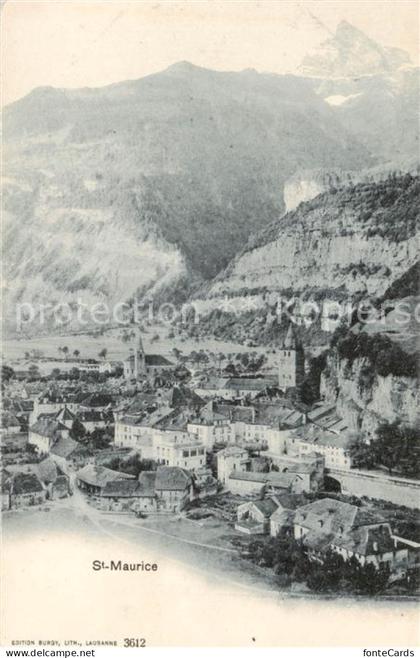 St Maurice  Valais VS Panorama