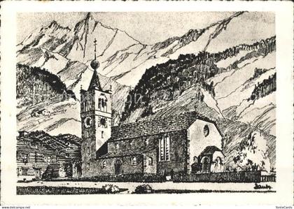 Taesch Neue Bergkirche Kuenstlerkarte