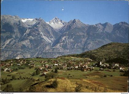 Unterbaech Panorama mit Wallis Bietschhorn