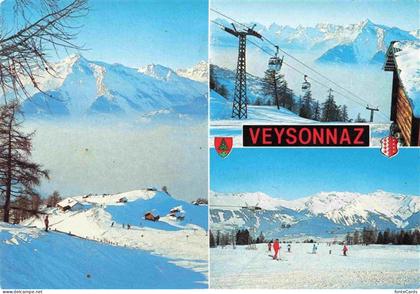 Veysonnaz Panorama Wintersportplatz Alpen Bergbahn
