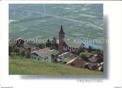Veysonnaz Village et la plaine du Rhone