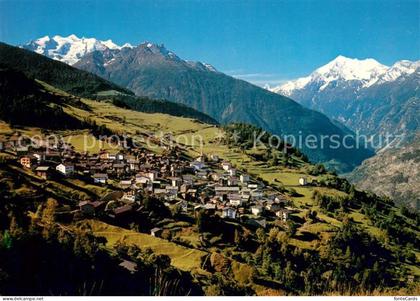 Visperterminen mit Balfrin Mischabel Matterhorn und Weisshorn