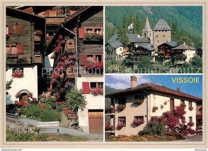Vissoie Dorfmotiv Alte Haeuser Kirche