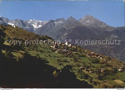 Zeneggen mit Breithorn und Gerstenhorn