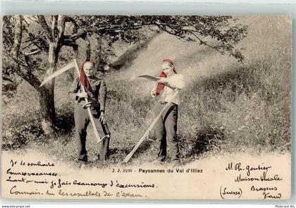 1873 Val-dIlliez 1903 - Bäuerinnen mit Sense - 10602115