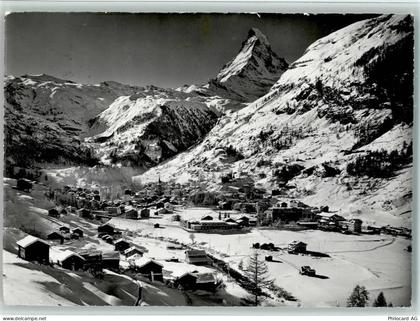 3920 Zermatt - Gesamtansicht Zermatt mit Matterhorn Winteraufnahme - 10156524