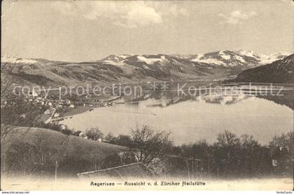 Aegerisee aegerisee Unteraegeri Unter-Aegeri ZG Aussicht von der Zuercher Heilst