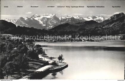 Aegerisee aegerisee Unteraegeri Unter-Aegeri ZG See mit Hochalpen